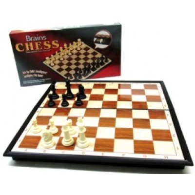 Шахматы CHESS BRANS арт.8408  магнитные пластиковые(19*19ф,3см)